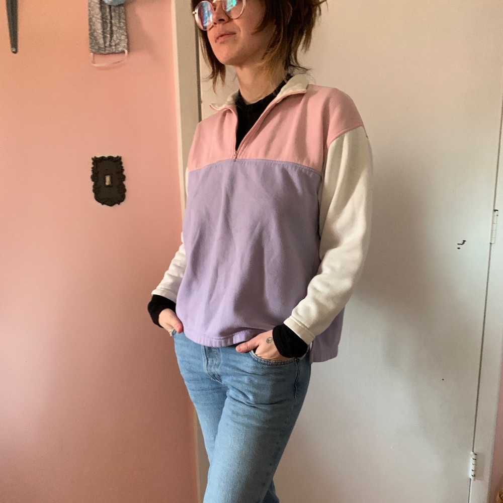 Vintage Colorblock Pastel Sweater
